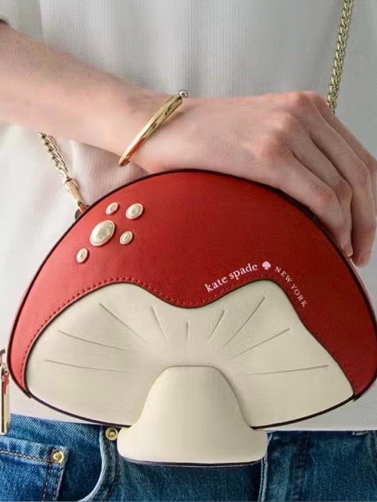 Kate Spade Crossbody "Take A Hike "Mushroom Embellished Bag New With Tags